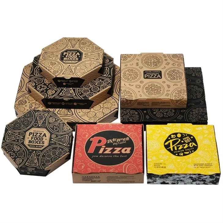 Kotak Pembungkusan Pizza Bentuk Segi Empat dengan Logo Pelanggan
